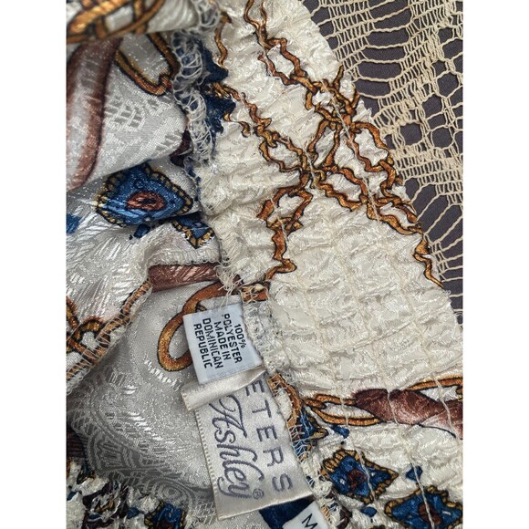 Vintage 80s Skirt 1980s Midi A-Line Preppy Old Money Coastal Chic Size Medium - Picture 3 of 5